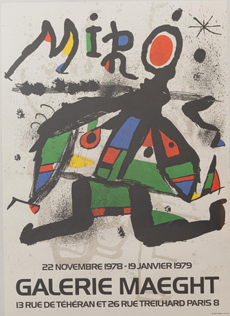 AFFISCH, Miro, Galerie Maeght, Paris 1979, grafiskt tryck, osignerad. på auktion hos Garpenhus Auktioner