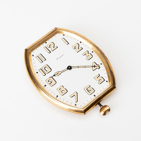 OCTAVA WATCH CO. Panelur, 8 days, manuell, boett av doublé, Art déco, 1920-/1930-tal. på auktion hos Auktionshuset Kolonn