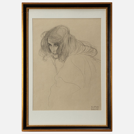GUSTAV KLIMT. EFTER. Från mappen "Fünfundzwanzig Handzeichnungen", ljustryck, signerad i plåten. på auktion hos Stockholms Auktionsverk Göteborg