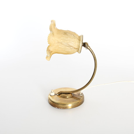 BORD/VÄGGLAMPA, uranglas, 1950-tal. på auktion hos Auktionsverket Engelholm