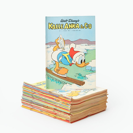 SERIETIDNINGAR, 53 st, Kalle Anka & Co. Årgång 1964. Nr. 1 - 53. på auktion hos Göteborgs Auktionsverk