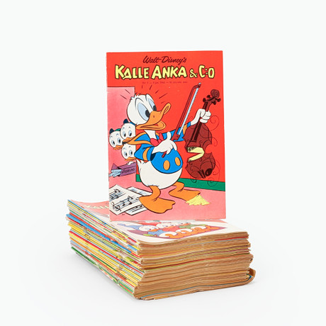 SERIETIDNINGAR, 52 st, Kalle Anka & Co. Årgång 1962. Nr. 1 - 52. på auktion hos Göteborgs Auktionsverk