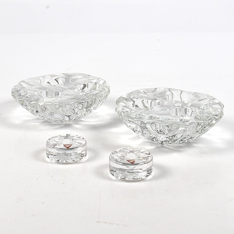 LJUSLYKTOR, 2 st, LJUSSTAKAR, 2 st, glas, Orrefors. på auktion hos Stadsauktion Sundsvall