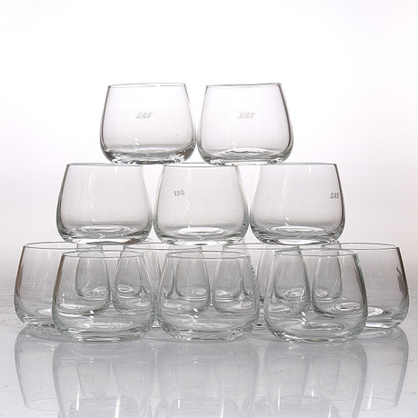 GLAS, 15 st, SAS, glas, 1900-talets andra hälft. på auktion hos Stadsauktion Sundsvall