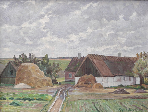 OSSIAN GYLLENBERG. olja på duk, signerad och daterad 27. på auktion hos Gomér & Andersson Linköping