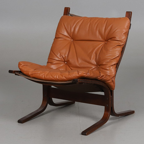 INGMAR RELLING, fåtölj, "Siesta", Läder, Westnofa Furniture, Norge. på auktion hos Örebro Stadsauktioner
