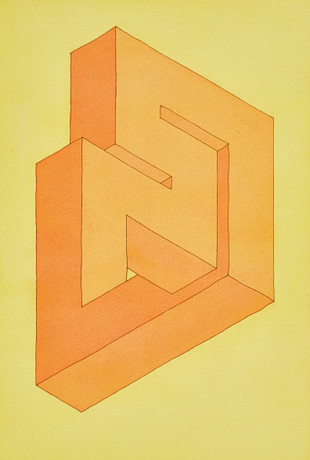OSCAR REUTERSVÄRD (Sverige, 1915-2002), "Perspective japonaise No 368 afml", signerad, akvarell på Arches-papp på auktion hos Crafoord Auktioner Stockholm