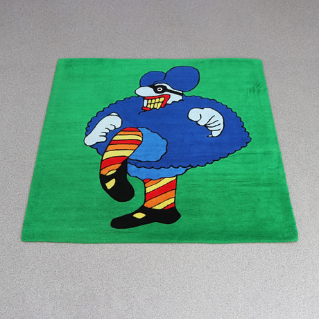 THE BEATLES, MATTA. Tuftad ull. "Blue Meanies". Samtida tillverkning. på auktion hos Skånes Auktionsverk