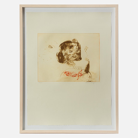 HELENE BILLGREN. Etsning, Second hand", signerad och numrerad 178/250. på auktion hos Stockholms Auktionsverk Göteborg