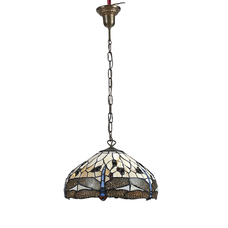 TAKLAMPA. Tiffanystil, blyinfattat glas, 1900-talets senare del. på auktion hos Roslagens Auktionsverk