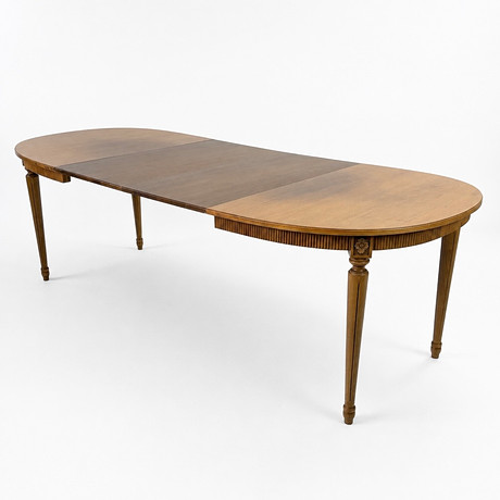 MATBORD + 2 st ILÄGGSSKIVOR, Gustaviansk stil, 1900-talets andra hälft. på auktion hos Hälsinglands Auktionsverk