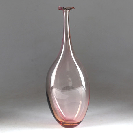 KJELL ENGMAN. Vas, "Fidji", glas, Kosta Boda, signerad. på auktion hos Stadsauktion Sundsvall