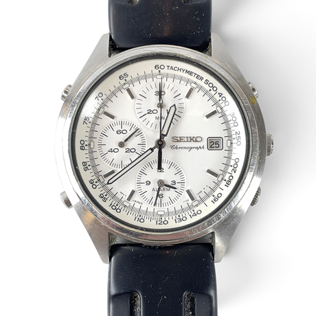 SEIKO, "Tachymeter", Chronograph, armbandsur, stål, quartz, omkring 1997. på auktion hos Roslagens Auktionsverk