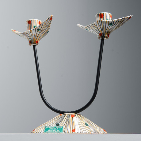 KANDELABER, Ceramiche Rometti, Umbertide, Italien, 1950-tal. på auktion hos Formstad Auktioner