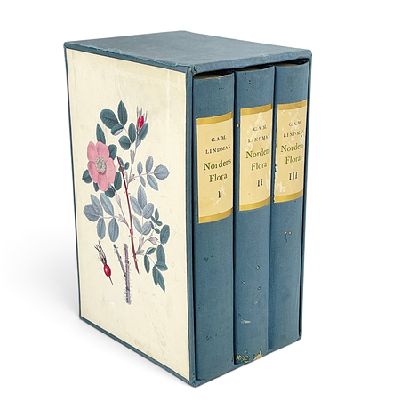 NORDENS FLORA, 3 band. Carl Axel Magnus Lindman, Wahlström & Widstrand, 1964. på auktion hos Roslagens Auktionsverk