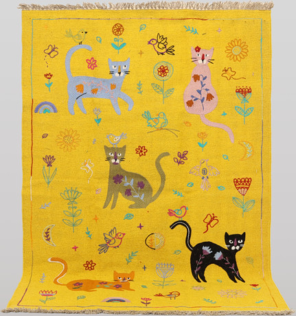 MATTA, Kelim med handbroderi, cirka 180 x 123 cm. på auktion hos RA Auktionsverket Norrköping