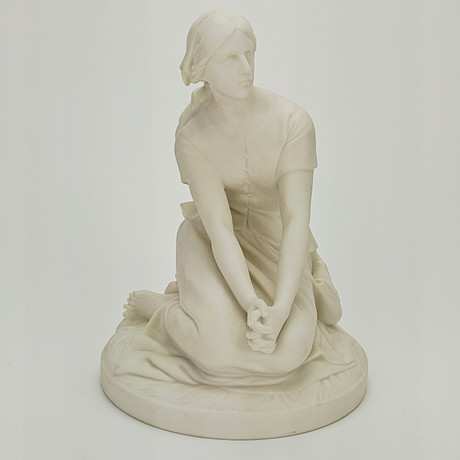 SKULPTUR, parian, "Orleanska jungfrun", Gustavsberg 1925. på auktion hos Auktionshuset Thörner & Ek