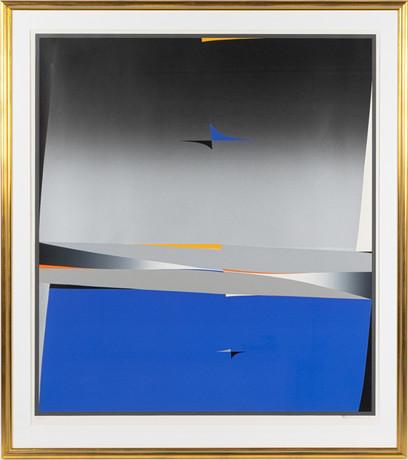 GUNNAR S. GUNDERSEN (NORGE, 1921-1983). "Liten fugl hvisket", färglitografi, ca 1975. på auktion hos Stockholms Auktionsverk Helsingborg