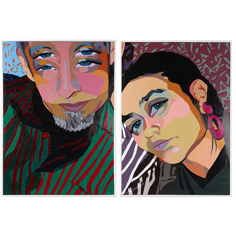 PÄRRA VON ANDREASSON (AKA RUSKIG). "Optiskt porträtt" & "Den spanska tigern", 2007. på auktion hos Stockholms Auktionsverk Helsingborg
