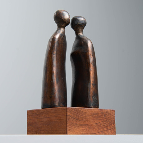 RUNE HANNÄS. "Relationer", skulptur, brons, signerad. på auktion hos Formstad Auktioner