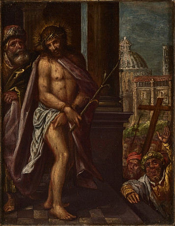FLAMLÄNDSK SKOLA, 16/1700-TAL. Kristus visas för folket (Ecce Homo). på auktion hos Stockholms Auktionsverk Magasin 5
