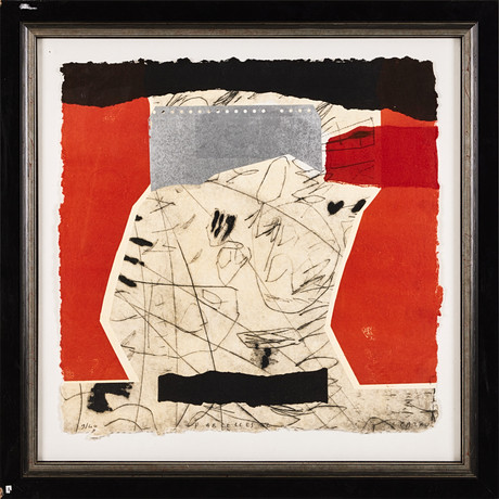 CATHERINE CAZAU (Frankrike f. 1955) "Parcelles", färggrafik, signerad, numrerad 9/40. på auktion hos Stockholms Auktionsverk Magasin 5