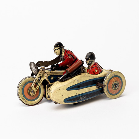 TIPPCO T 587 MC with sidecar, red, clockwork. Toys - Toys - Auctionet