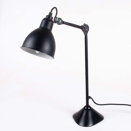 BERNARD-ALBIN GRAS. Bordslampa " 205", Lampe Gras, formgiven på 1920-talet, samtida, böjbara leder, märkt Lamp på auktion hos Laholms Auktionskammare