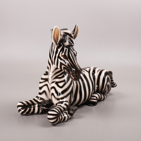 TAISTO KAASINEN. Zebra, figurine, stoneware, Arabia. Ceramics