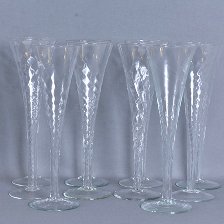 CHAMPAGNEGLAS, 10 st. på auktion hos Halmstads Auktionskammare