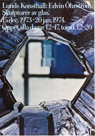 UTSTÄLLNINGSAFFISCH, Edvin Öhrström, Lunds Konsthall, 1973. på auktion hos Karljohan Auktioner