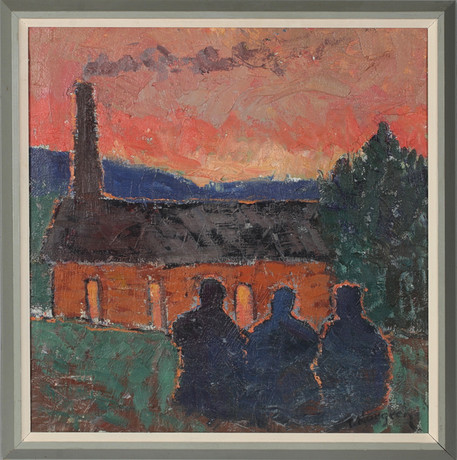 TORSTEN NORGREN. "Sommarmorgon, vid gamla smedjan Matfors", olja på duk, signerad. på auktion hos Stadsauktion Sundsvall