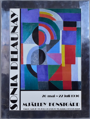 SONIA DELAUNAY. poster, offset, Mjellby Konstgård 1990. på auktion hos Halmstads Auktionskammare