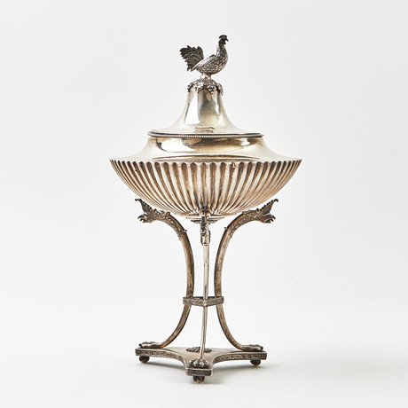 SOCKERSKÅL, silver, sengustaviansk, Adolf Zethelius, Stockholm 1813. på auktion hos Stockholms Auktionsverk Magasin 5