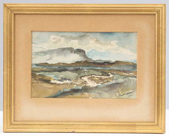 HANS ABRAHAMSSON. akvarell, signerad & daterad 1948. på auktion hos Gomér & Andersson Nyköping