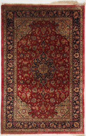 ORIENTMATTA. Ghom, silke, ca 146x98 cm. på auktion hos Stockholms Auktionsverk Sickla