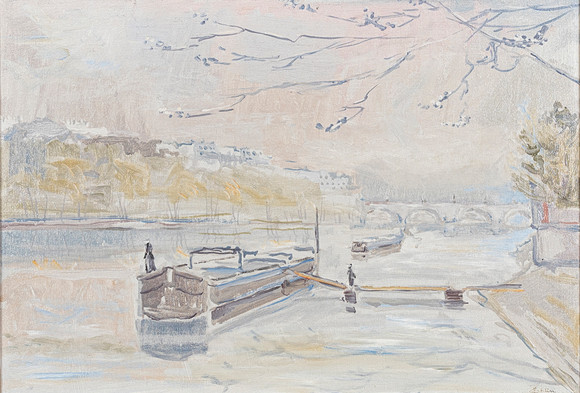 ERIK ÖHLIN (1909-77). Pont Neuf, olja på duk, signerad Öhlin. på auktion hos Auktionshuset Kolonn
