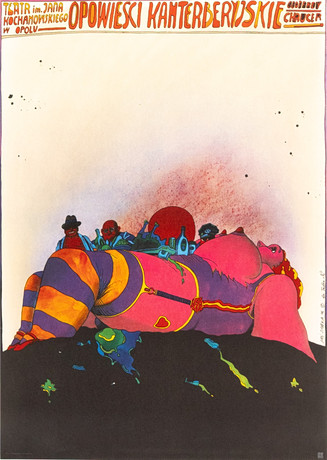 JAN SAWKA. AFFISCH, "The Canterbury Tales", 1970-tal. på auktion hos Karljohan Auktioner