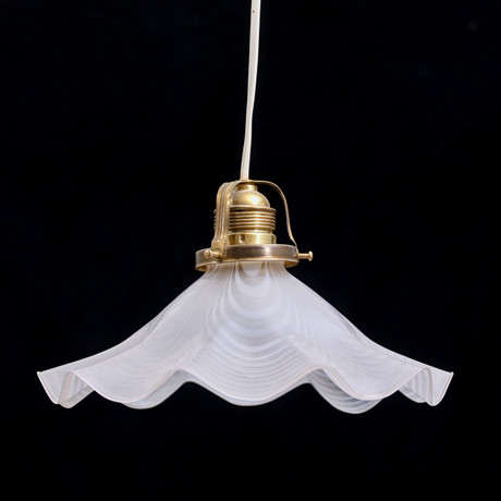 FÖNSTERLAMPA, frostat glas, 1900-tal. på auktion hos Auktionshuset Thelin & Johansson