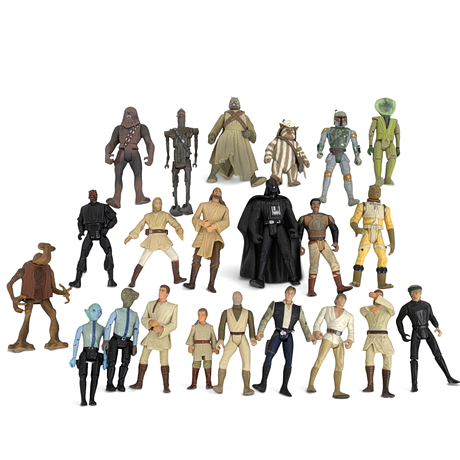 STARWARSFIGURER, 22 st, bl.a Hasbro och Kenner. på auktion hos Höganäs Auktionsverk