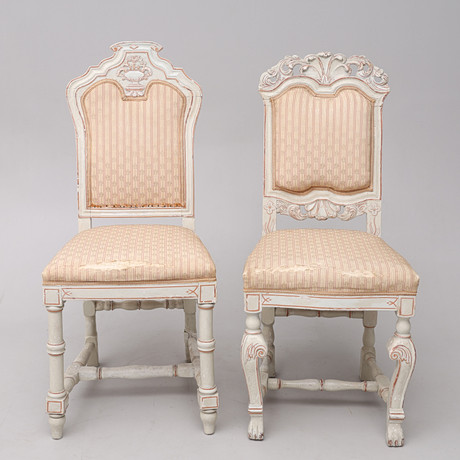 STOLAR, 2 ST, BAROCKSTIL, 1800-tal. på auktion hos Crafoord Auktioner Lund