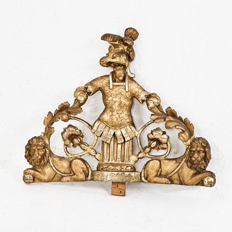 KRÖN, 1800-tal, barockstil, skuren dekor, förgylld. på auktion hos Stockholms Auktionsverk Magasin 5