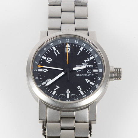 FORTIS, GMT Spacematic, armbandsur, stål, 40 mm, ca 2005. på auktion hos Stockholms Auktionsverk Helsingborg