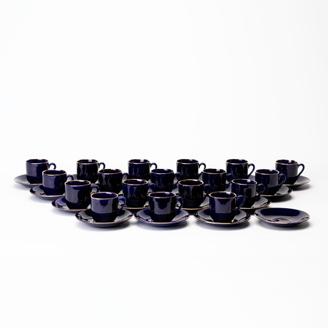 ESPRESSO/MOCCAKOPPAR MED FAT, 18 set, porslin, Rörstrand. på auktion hos Auktionshuset Kolonn