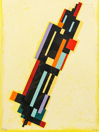 CLAES GÖRAN KARLSSON. FÄRGSERIGRAFI, "Nyckeln", signerad, numrerad. på auktion hos Auktionshuset STO Bohuslän