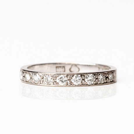 HALVALLIANSRING, vitguld, 18K samt diamanter, Mattinsons Ringfabrikation C A, 1953. på auktion hos Auktionshuset Kolonn