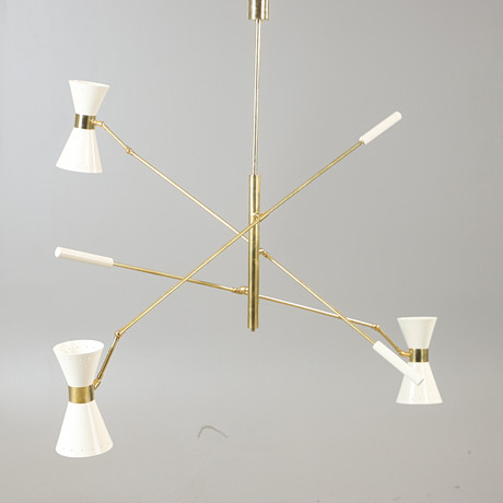 TAKLAMPA, "Bilancere Papillon Articolato", Luci Progetti, Parma, Italien, samtida. på auktion hos Helsingborgs Auktionskammare