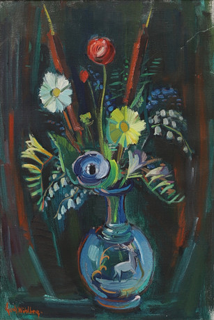 GERHARD WIHLBORG. BLOMSTERSTILLEBEN, signerad. på auktion hos Crafoord Auktioner Malmö