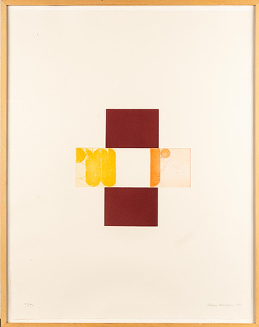 CARIN HANSSON. Färgetsning, Abstrakt, Numrerad: 25/50, Signerad, 1990. på auktion hos Norrlands Auktionsverk