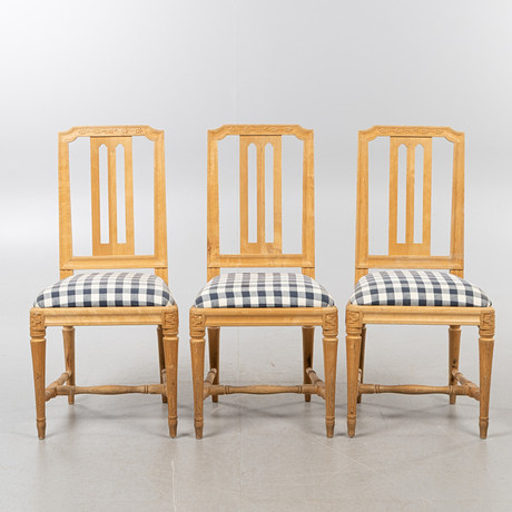 STOLAR, 3 st, ”Odenslund”, gustaviansk stil, ur 1700-talsserien, IKEA. på auktion hos Stockholms Auktionsverk Helsingborg